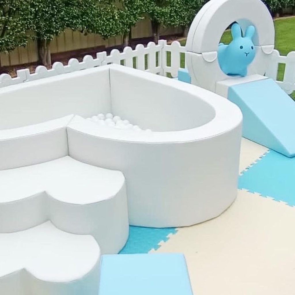 Pastel Blue Soft Play + Ball Pit Set